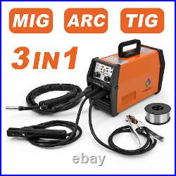 MIG Welder Inverter Gasless 3 in 1 Flux Core Wire ARC TIG MIG Welding Machine