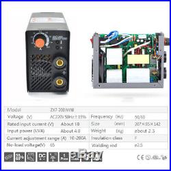 MMA Electric Welder Welding Machine 220V 10- 200A Inverter Arc IGBT ZX7-200 MINI