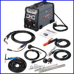 MTS-185 Amp MIG Flux Cored Wire, TIG Torch, Stick Arc 3-IN-1 Combo Welder New