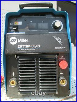 Miller XMT 304 CC/CV DC Inverter Arc / Tig / Mig Welder Tested Cables