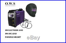 Parweld XTS142 Inverter Arc Welder 230v with Leads & Auto Light Reactive Helmet
