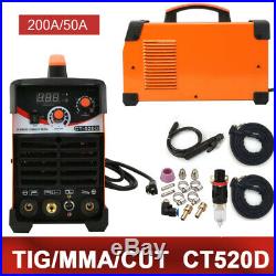 Plasma Cutter 50A /200A DC Inverter TIG ARC MMA 3 in 1 Welder 110/220V US
