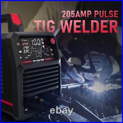 STICK/DC TIG/PULSE TIG 3 In 1, 205Amp 110&220V TIG Welder, 110&220V Dual Voltage