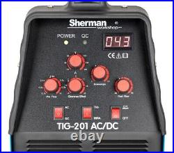 Sherman TIG 201 AC/DC Inverter Aluminium Welder WIG MMA ARC Welding Machine HF