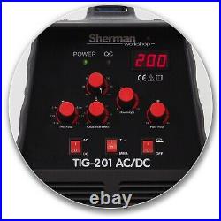 Sherman TIG Welder AC/DC 200AMP Welding inverter machine ARC HF Aluminium INOX