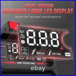 Stick Welder 205Amp LED Display Digital, 110V/220V Hot Start MMA ARC welder