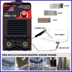 Stick Welder, Welding Machine 130Amp 110V Plug IGBT Inverter Arc Welder with LCD