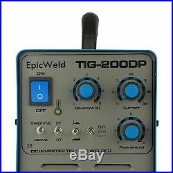TIG-200DC, 200 Amp TIG, Stick Arc DC Welder 115/ 230V Inverter With Pulse D-Slope