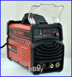 TIG-200DC 200 Amp TIG-Torch Stick Arc DC Welder 110/230V Dual Voltage Welding